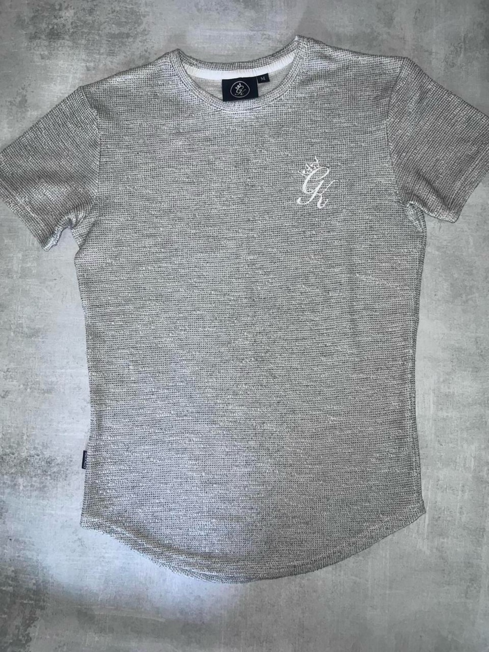 Gym King Gray Heather Short Sleeve Tee with Chest Logo